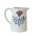 Hand Painted Stoneware Floral Pitcher