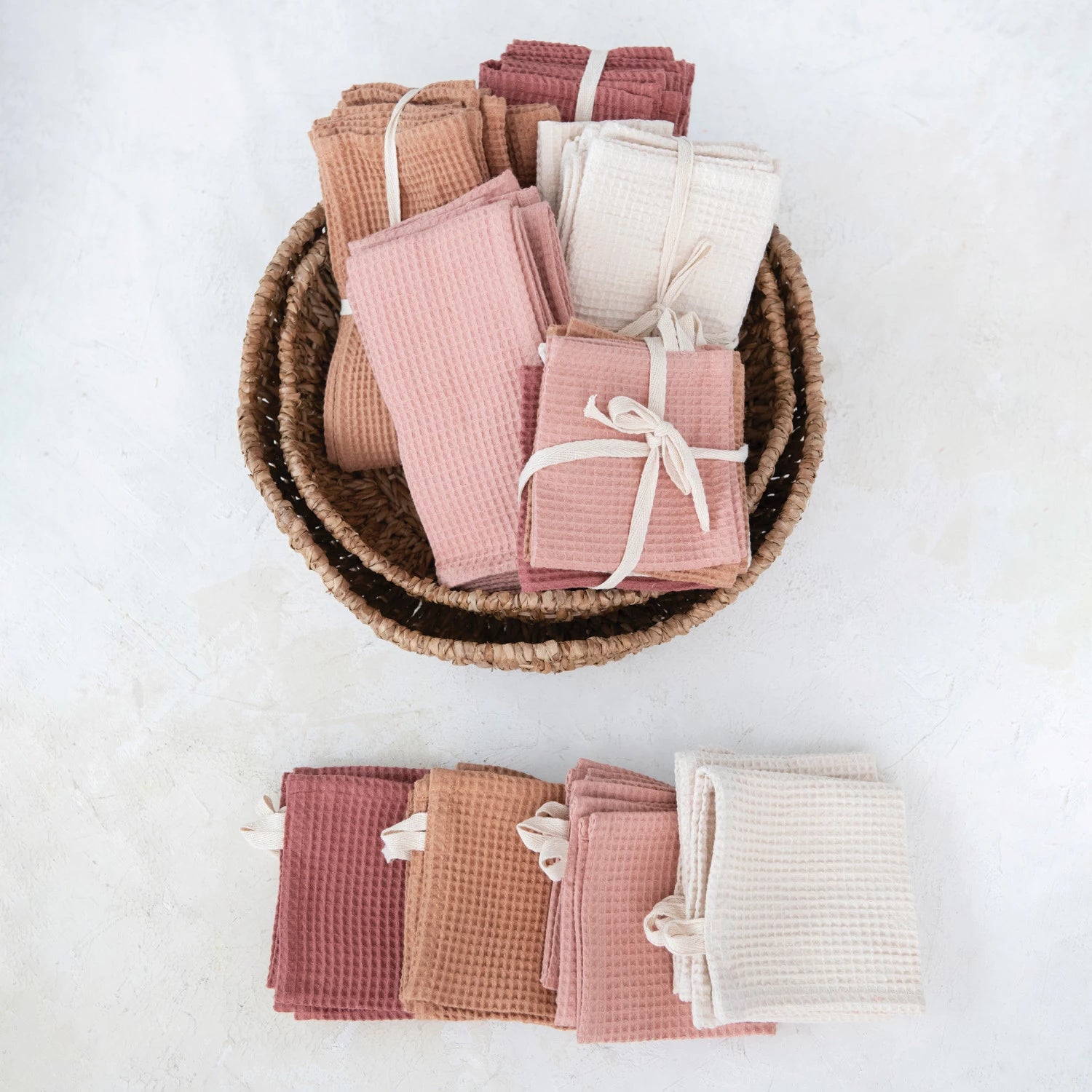 Woven Linen Dish Cloth s/4