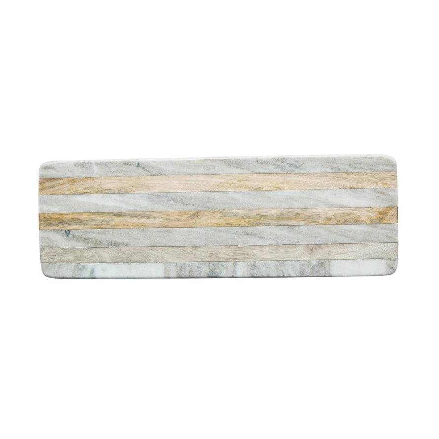 Marble & Mango Board with Stripes