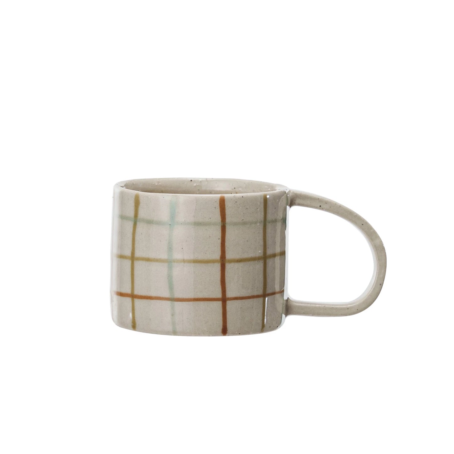 12oz Stoneware Plaid Mug