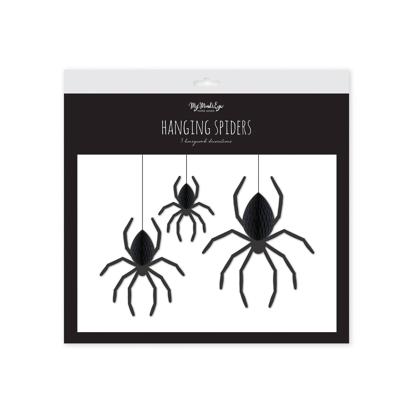 Hanging Spiders Honeycomb Banner