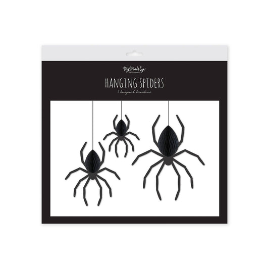 Hanging Spiders Honeycomb Banner