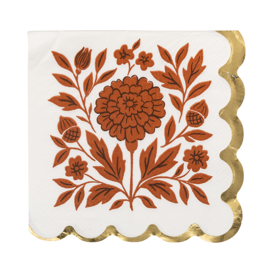Fall Flora Cocktail Napkin