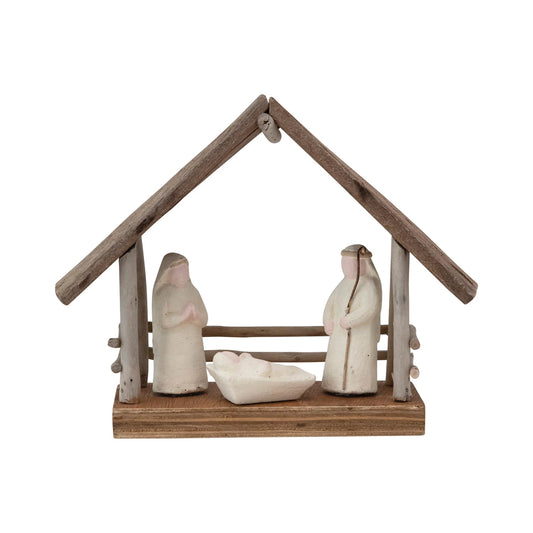 Handmade Driftwood Nativity