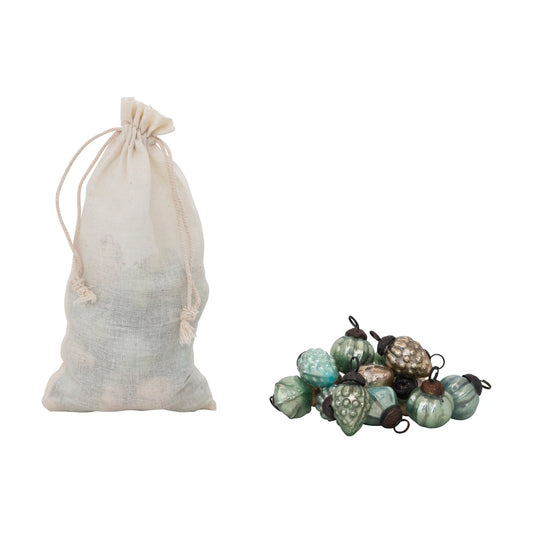 Embossed Mercury Ornaments s/36