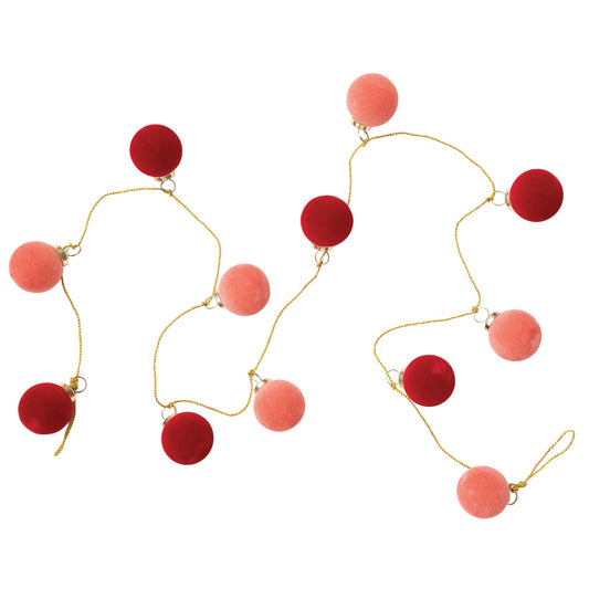 Pink & Red Ornament Garland