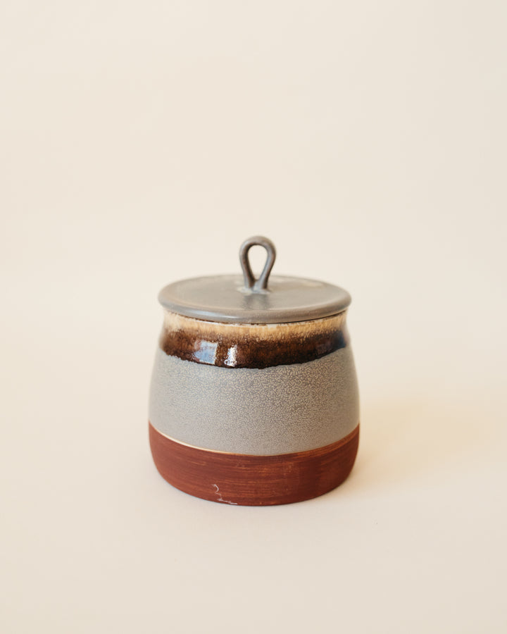 Stoneware Canister w/ Lid