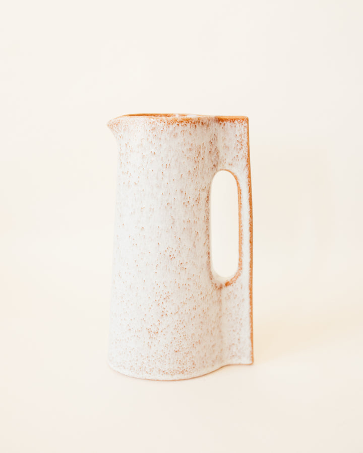 Tall Stoneware Pitcher w/ Small Handle