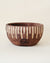 Brown Carved Paulownia Bowl