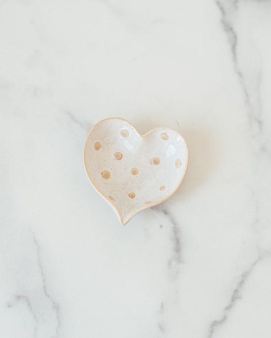 Heart Dish with Dots