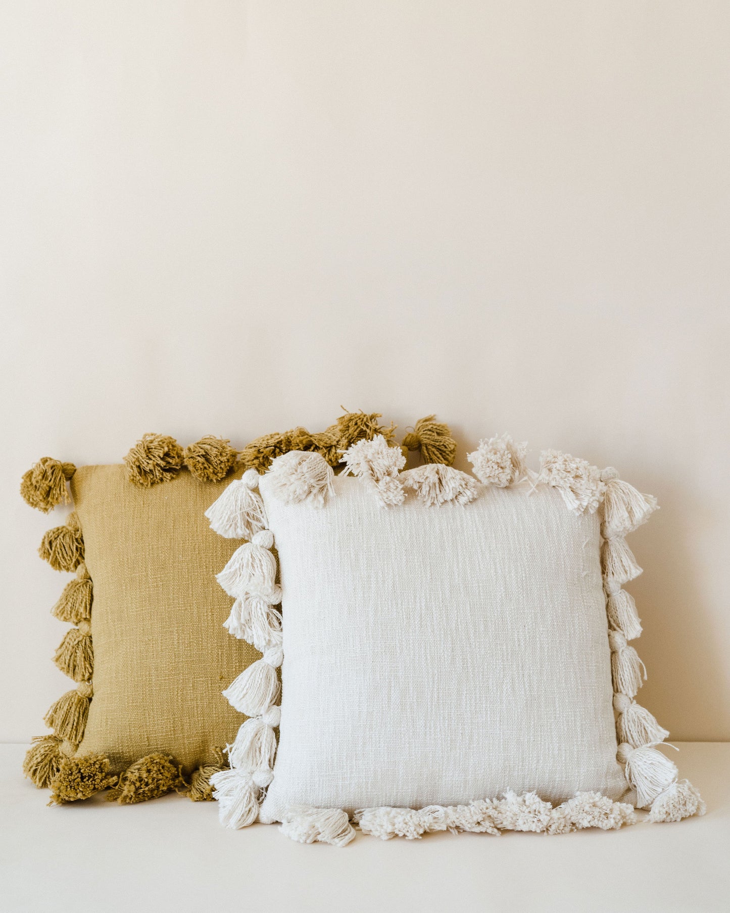 Square Cotton Pillow w/ tassle