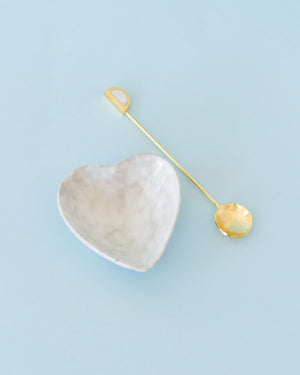 Gold/White tea spoons