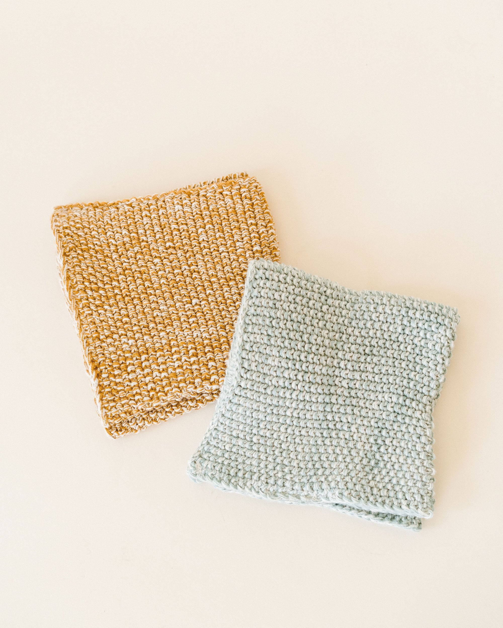 Knit Dish Cloths set/2