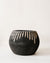 Black Design Wood Pot