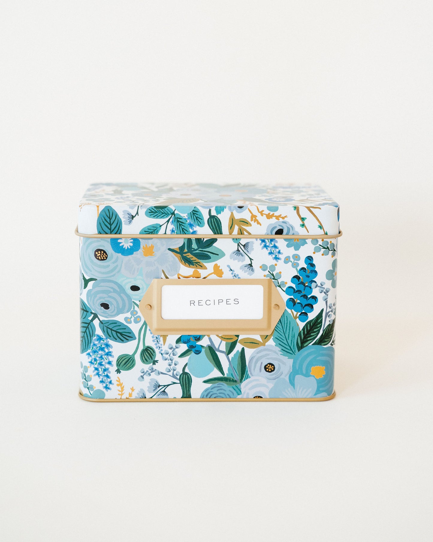 Garden Party Blue Recipe Box