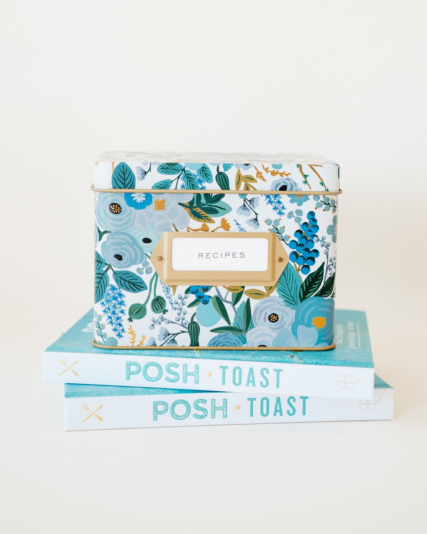 Garden Party Blue Recipe Box