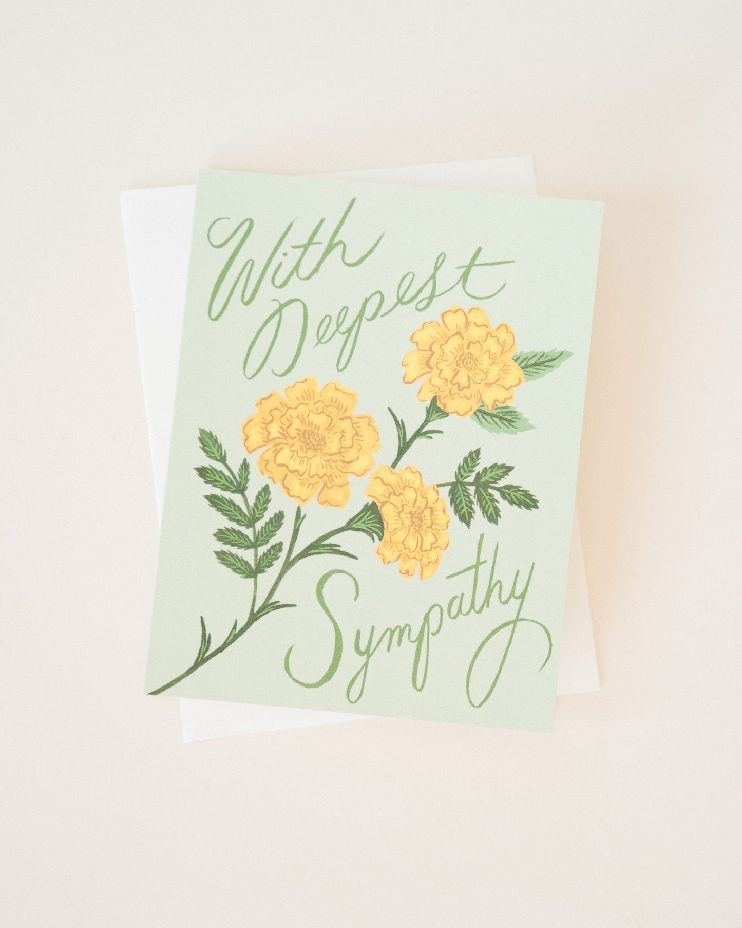 Marigold Sympathy Card