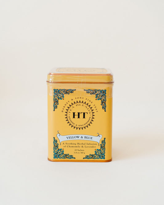Yellow and Blue Tea Tin