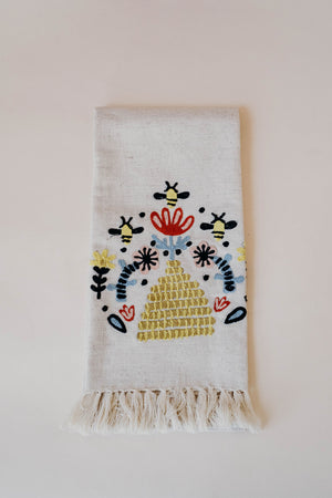 Frida Embroidered Dishtowel