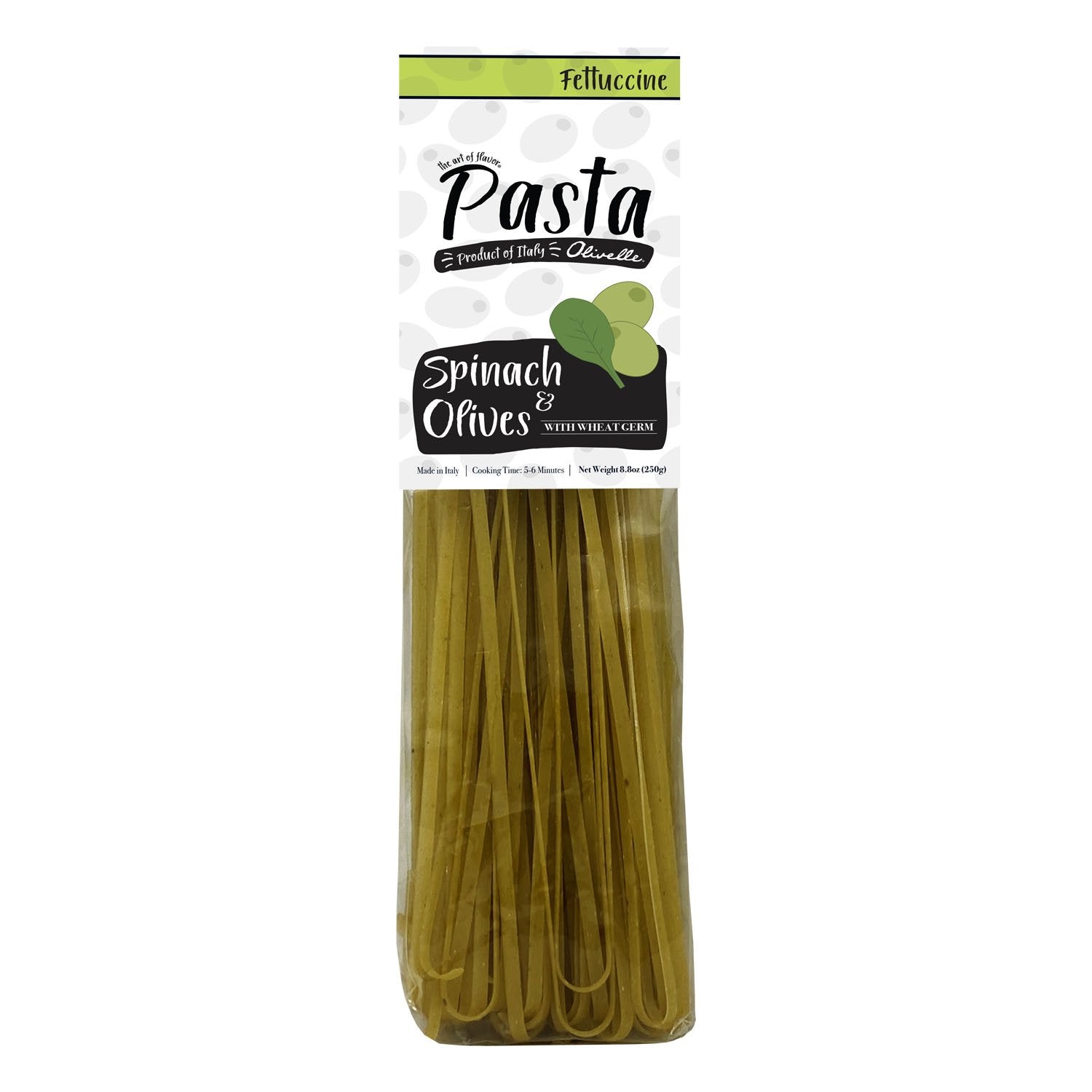 Spinach Olive Fettuccine Pasta