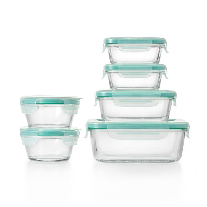 12 piece glass container set