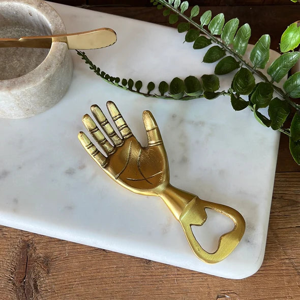Brass Hand Bottle Opener
